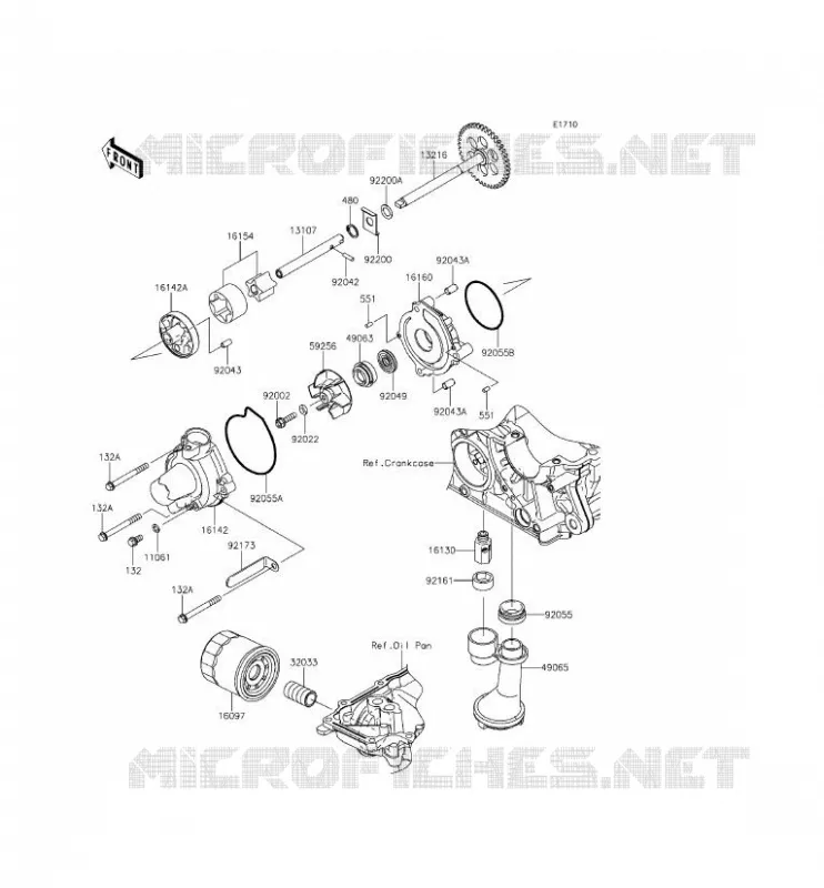 OIL PUMP Kawasaki MOTOS 1000 2015 Z1000 ABS  ZR1000GFF