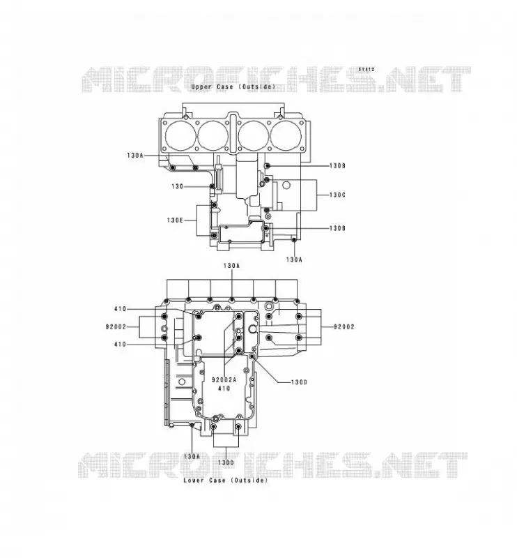 CRANKCASE BOLT Kawasaki MOTOS 1100 1993 ZEPHYR 1100  ZR1100-A2