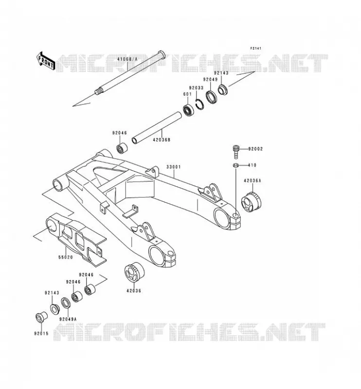 SWINGARM Kawasaki MOTOS 1100 1994 ZEPHYR 1100  ZR1100-A3