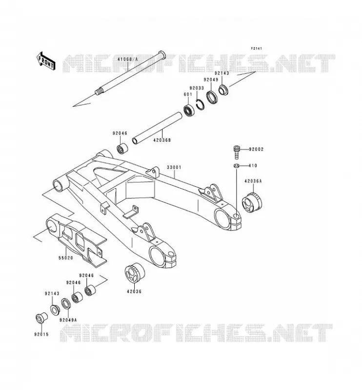 SWINGARM Kawasaki MOTOS 1100 1994 ZEPHYR 1100  ZR1100-A3