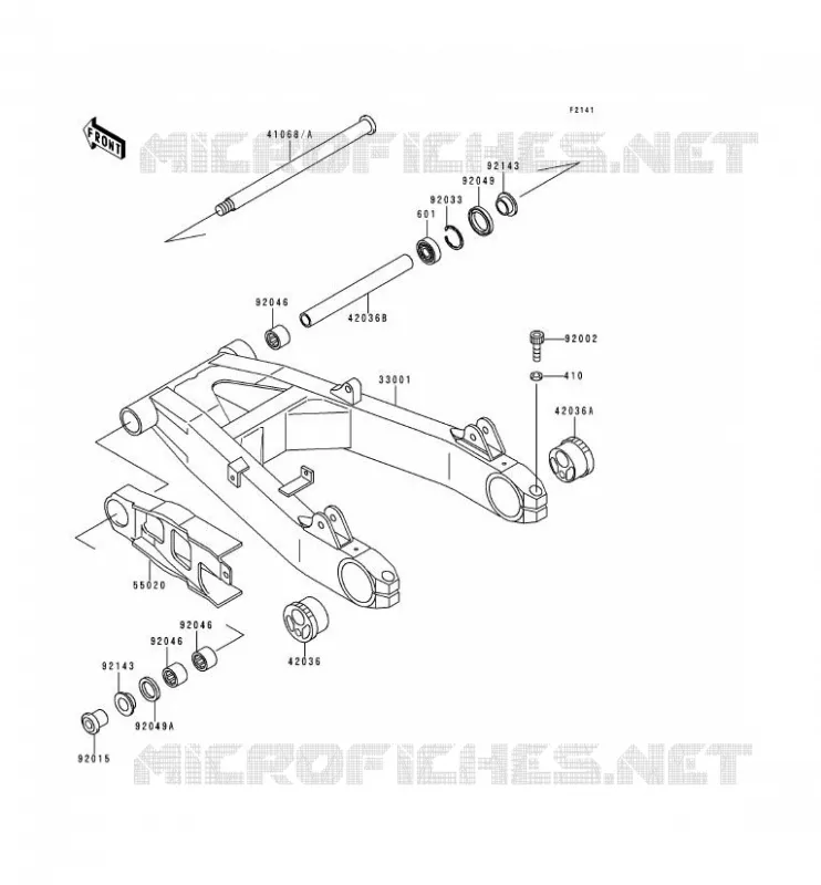 SWINGARM Kawasaki MOTOS 1100 1995 ZEPHYR 1100  ZR1100-A4