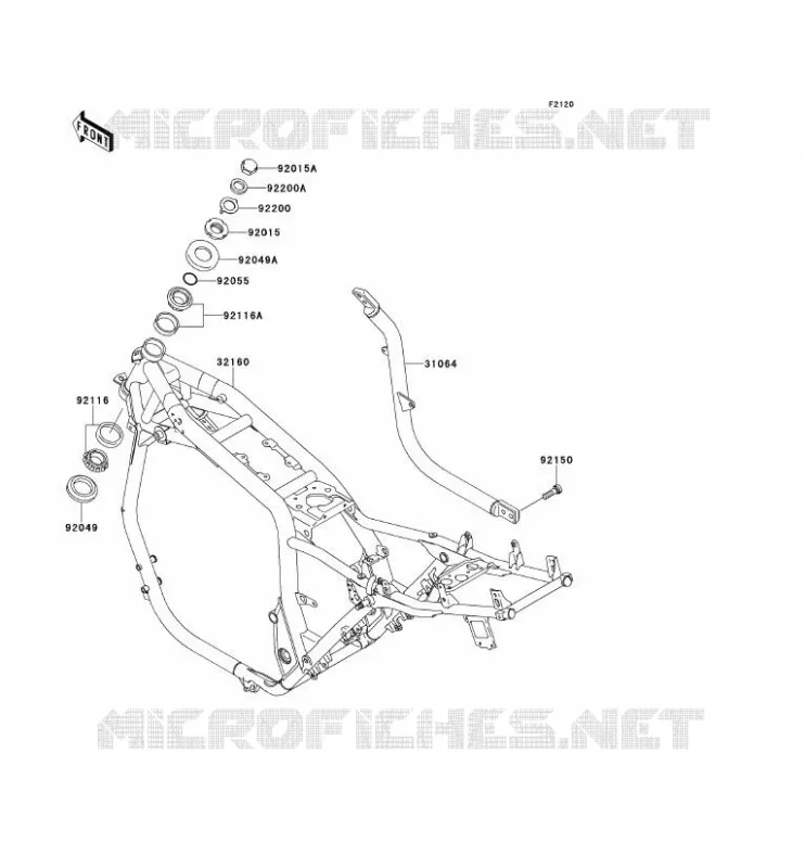 CHASSIS Kawasaki MOTOS 1100 2000 ZRX1100  ZR1100-C4