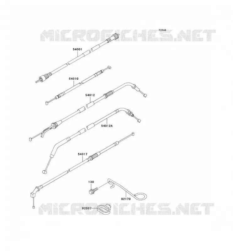 CABLES Kawasaki MOTOS 1100 1998 ZRX1100  ZR1100-D2