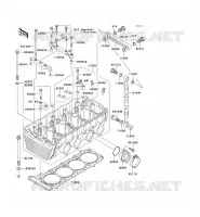 CYLINDER HEAD voor Kawasaki ZRX1200R 2001