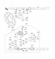 REAR BRAKE voor Kawasaki ZRX1200R 2001