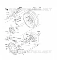 REAR WHEEL   CHAIN voor Kawasaki ZRX1200R 2001