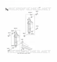 SUSPENSION   SHOCK ABSORBER voor Kawasaki ZRX1200R 2001