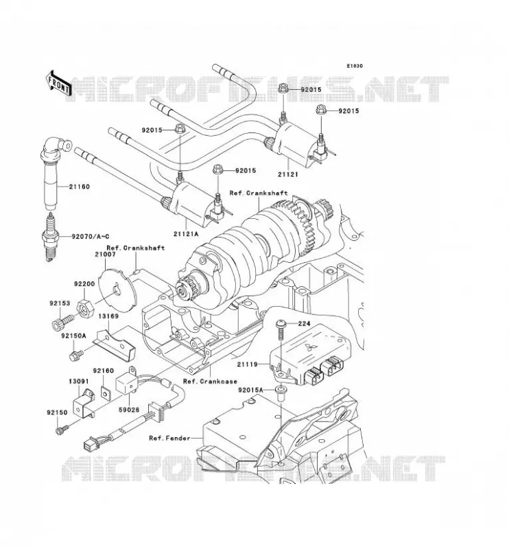 IGNITION SYSTEM Kawasaki MOTOS 1200 2002 ZRX1200R  ZR1200-A2