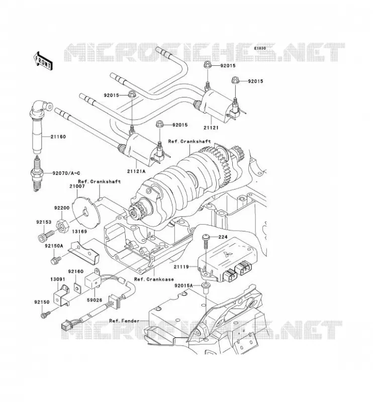 IGNITION SYSTEM Kawasaki MOTOS 1200 2002 ZRX1200R  ZR1200-A2