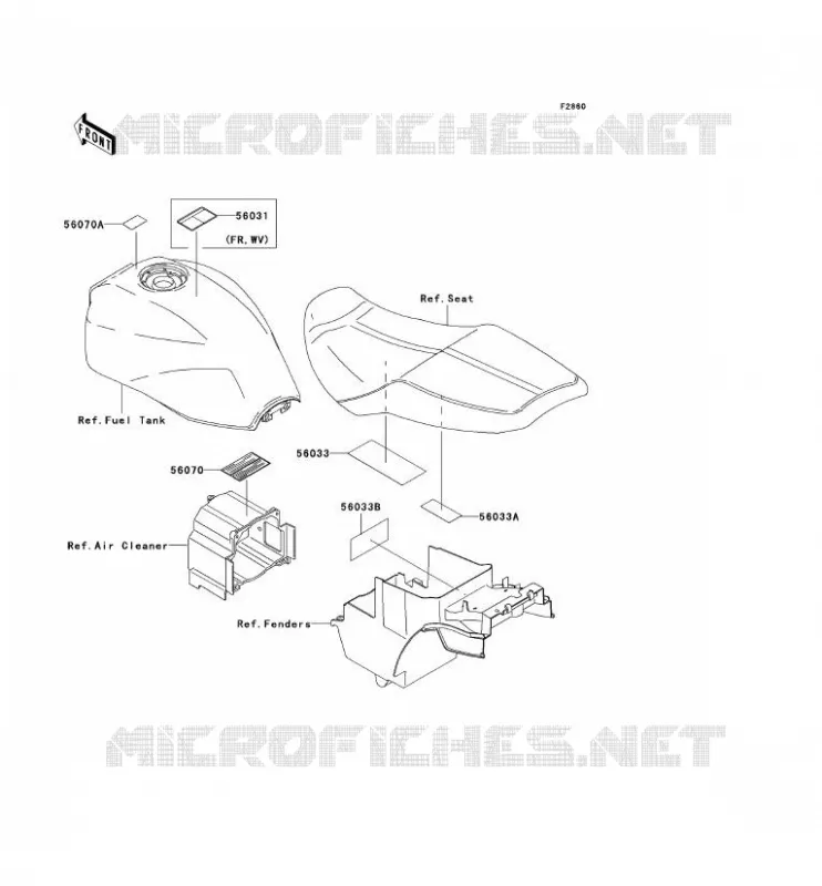 LABELS Kawasaki MOTOS 1200 2002 ZRX1200R  ZR1200-A2P