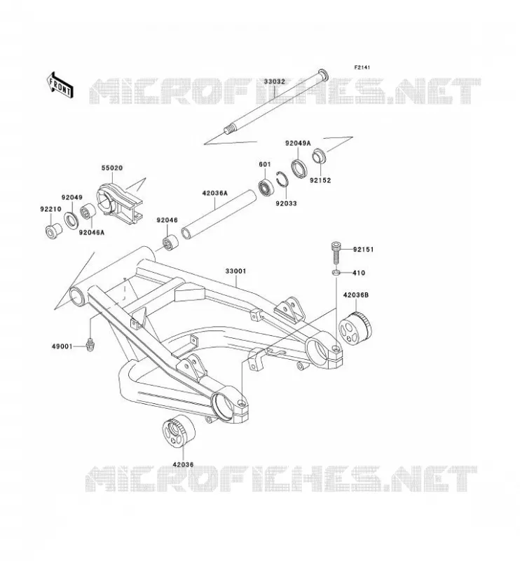 SWINGARM Kawasaki MOTOS 1200 2003 ZRX1200R  ZR1200-A3P