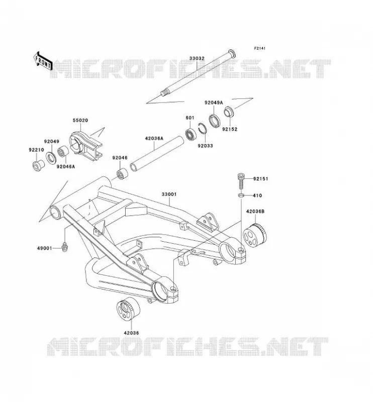 SWINGARM Kawasaki MOTOS 1200 2003 ZRX1200  ZR1200-C2P