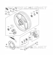 REAR HUB voor Kawasaki ZEPHYR 1996