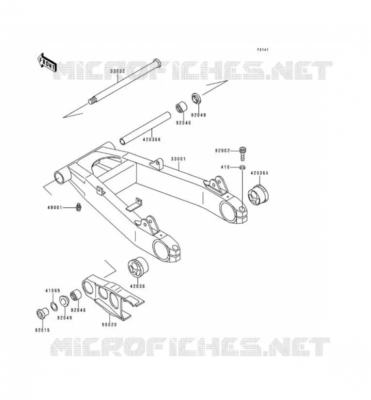 SWINGARM Kawasaki MOTOS 750 1992 ZEPHYR 750  ZR750-C2