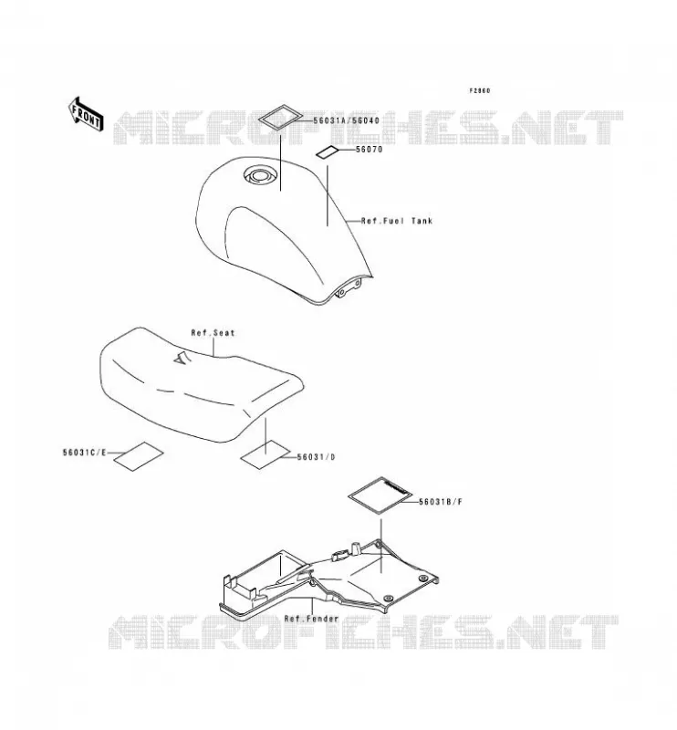 LABELS Kawasaki MOTOS 750 1994 ZEPHYR 750  ZR750-C4