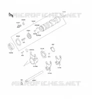 GEAR CHANGE DRUM   SHIFT FORKS voor Kawasaki ZEPHYR 750 1995