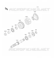 OUTPUT SHAFT voor Kawasaki ZEPHYR 750 1995