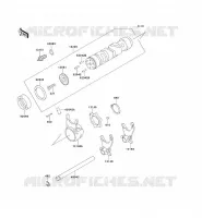GEAR CHANGE DRUM   SHIFT FORKS voor Kawasaki ZEPHYR 750 1995