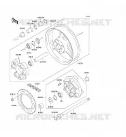 REAR HUB voor Kawasaki ZEPHYR 750 1995