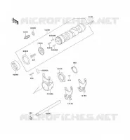 GEAR CHANGE DRUM   SHIFT FORKS voor Kawasaki ZEPHYR 750 1995