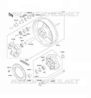 REAR HUB voor Kawasaki ZEPHYR 750 1995