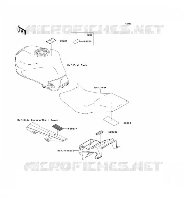 LABELS Kawasaki MOTOS 750 2001 ZR-7  ZR750-F3