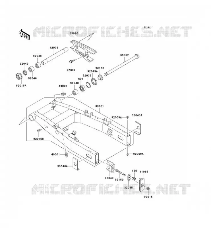 SWINGARM Kawasaki MOTOS 750 2003 ZR-7  ZR750-F5