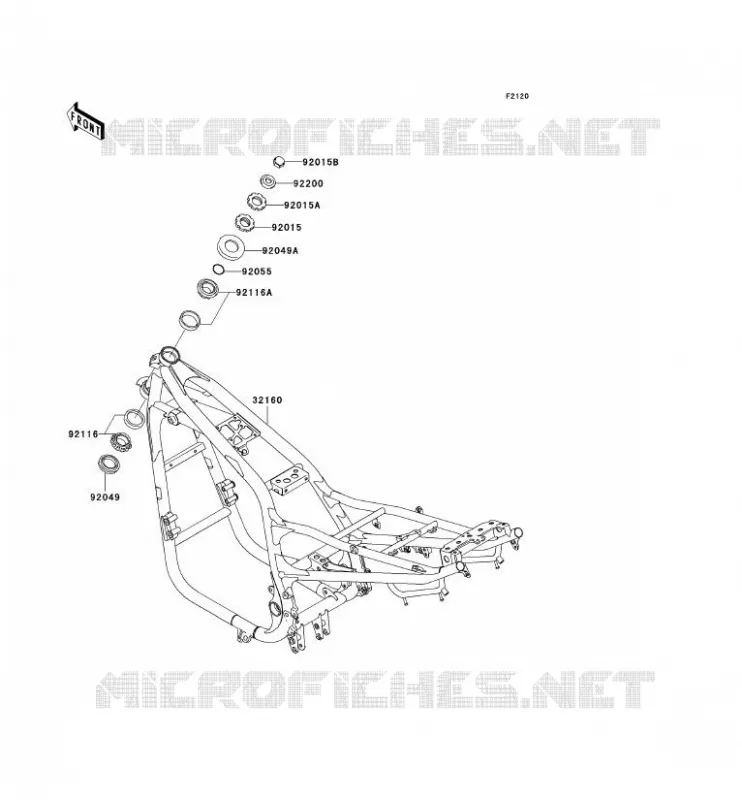 CHASSIS Kawasaki MOTOS 750 2003 ZR-7  ZR750-F5