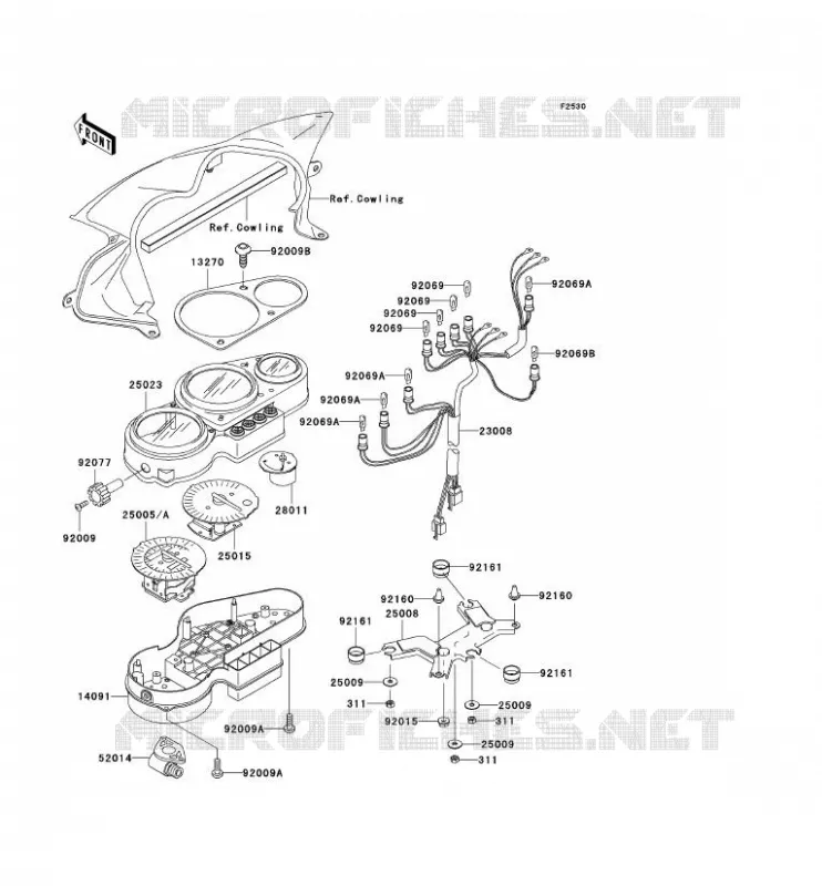 METERS Kawasaki MOTOS 750 2002 ZR-7S  ZR750-H2