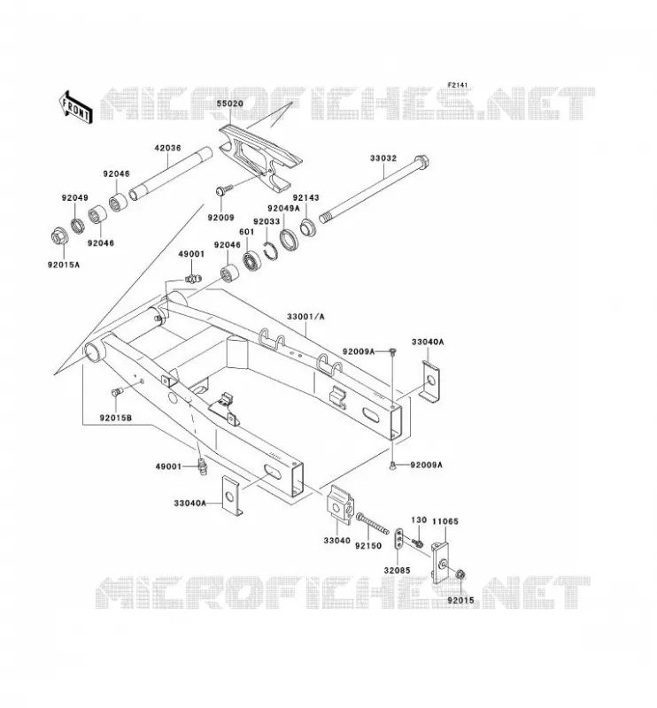 SWINGARM Kawasaki MOTOS 750 2002 ZR-7S  ZR750-H2