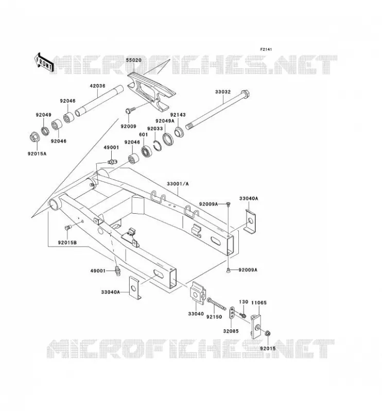 SWINGARM Kawasaki MOTOS 750 2003 ZR-7S  ZR750-H3