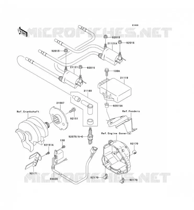 IGNITION SYSTEM Kawasaki MOTOS 750 2003 ZR-7S  ZR750-H3