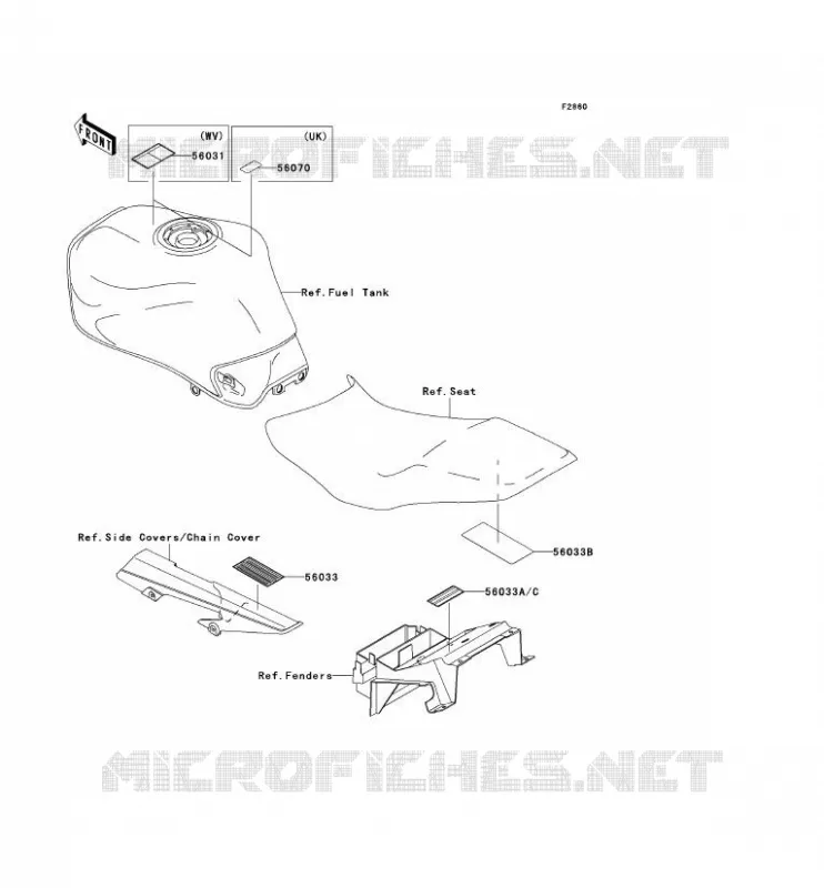LABELS Kawasaki MOTOS 750 2003 ZR-7S  ZR750-H3