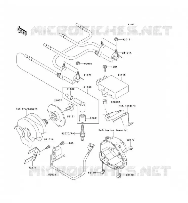 IGNITION SYSTEM Kawasaki MOTOS 750 2003 ZR-7S  ZR750-H3