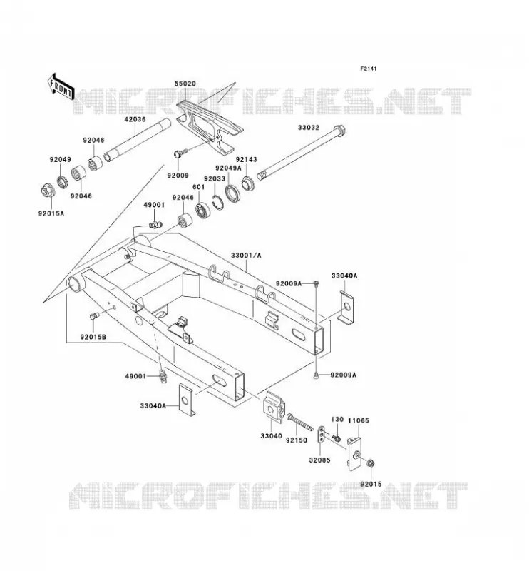 SWINGARM Kawasaki MOTOS 750 2003 ZR-7S  ZR750-H3