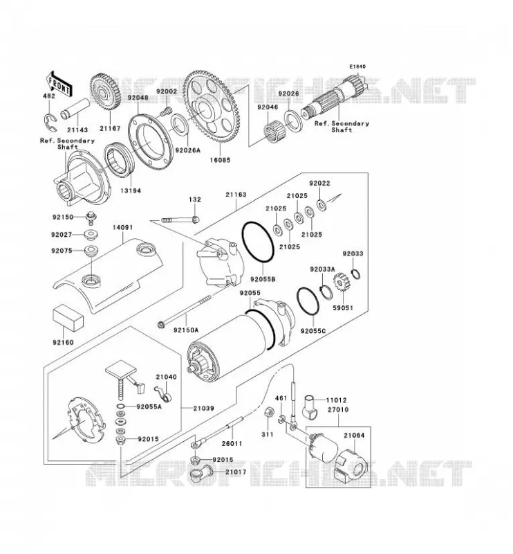 STARTER MOTOR Kawasaki MOTOS 750 2004 ZR-7S  ZR750-H4