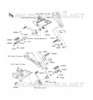 FOOTREST voor Kawasaki Z750S 2005