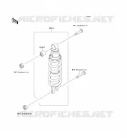 SUSPENSION   SHOCK ABSORBER voor Kawasaki Z750S 2005