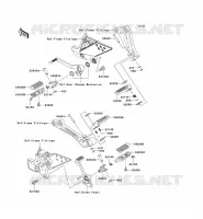 FOOTREST voor Kawasaki Z750S 2005
