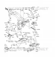 FRAME PARTS (COUVERTURE) voor Kawasaki Z750S 2005