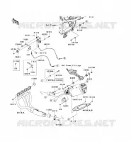 EXHAUST voor Kawasaki Z750 2008