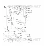REAR MASTER CYLINDER voor Kawasaki Z750 2008