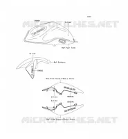 DECALS(SILVER) voor Kawasaki Z750 ABS 2007
