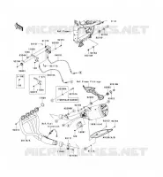 EXHAUST voor Kawasaki Z750 ABS 2007