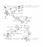 FOOTREST voor Kawasaki Z750 ABS 2007
