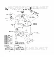FUEL TANK voor Kawasaki Z750 ABS 2007