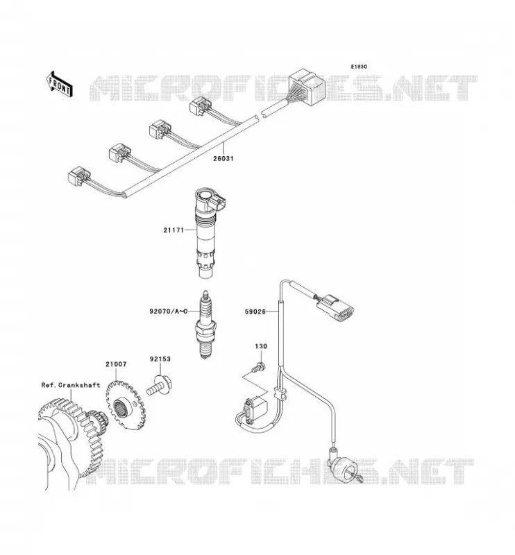 IGNITION SYSTEM Kawasaki MOTOS 750 2007 Z750 ABS  ZR750M7F