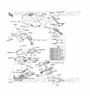 SIDE COVERS   CHAIN COVER voor Kawasaki Z750 ABS 2008