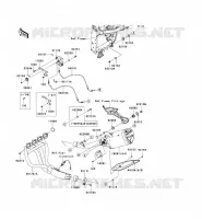 EXHAUST voor Kawasaki Z750 ABS 2009