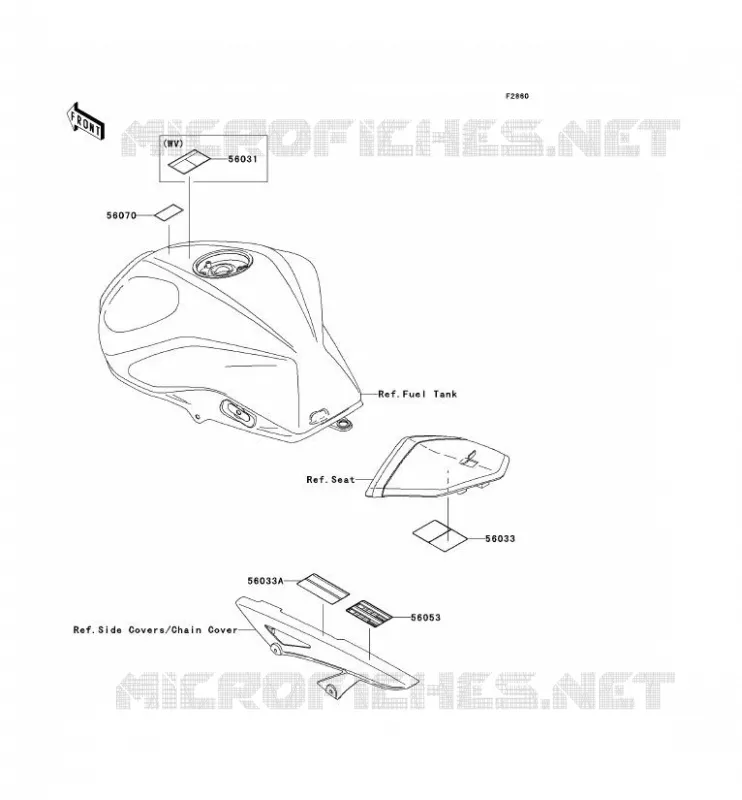 LABELS Kawasaki MOTOS 750 2009 Z750 ABS  ZR750M9F